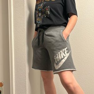 Grey Nike Drawstring Shorts